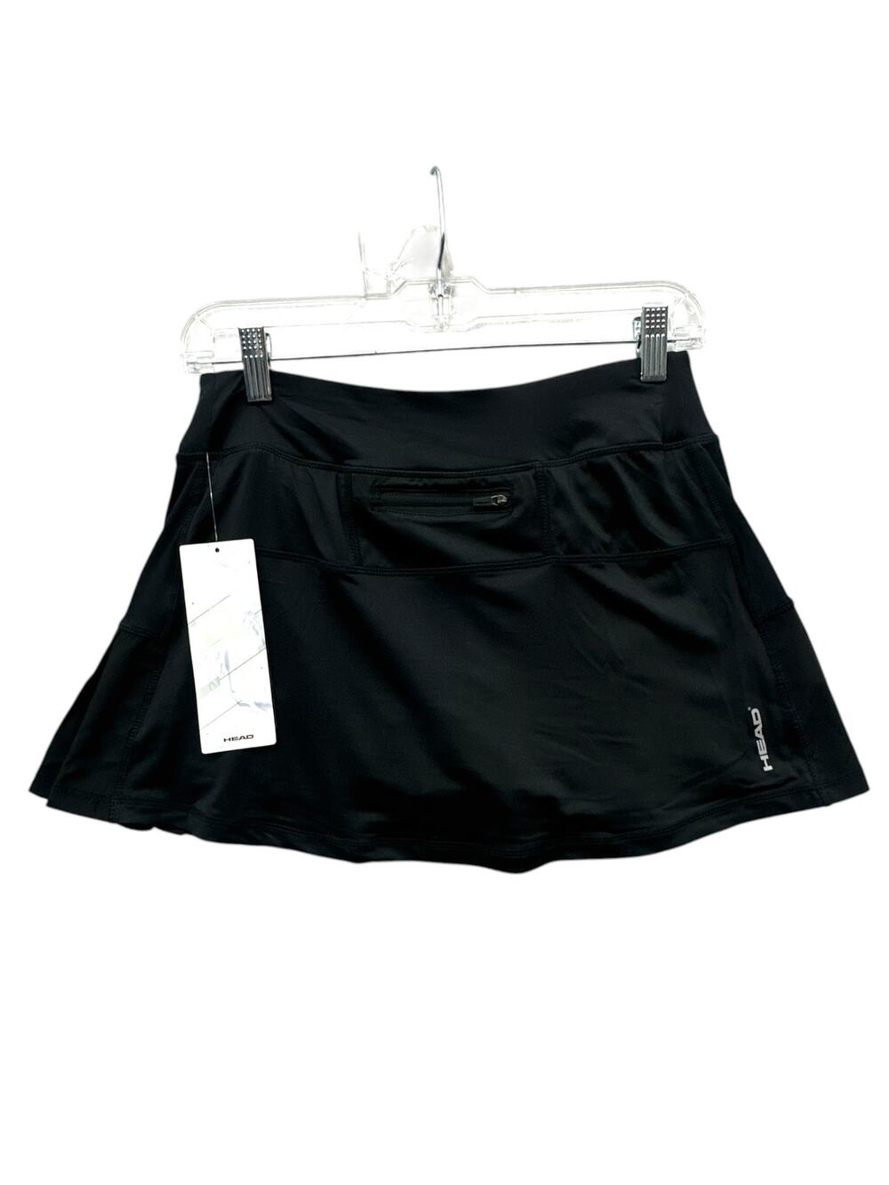 HEAD Pleated Skort Women S Black Tennis Pickleball Golf Dri-Motion Zip NWT